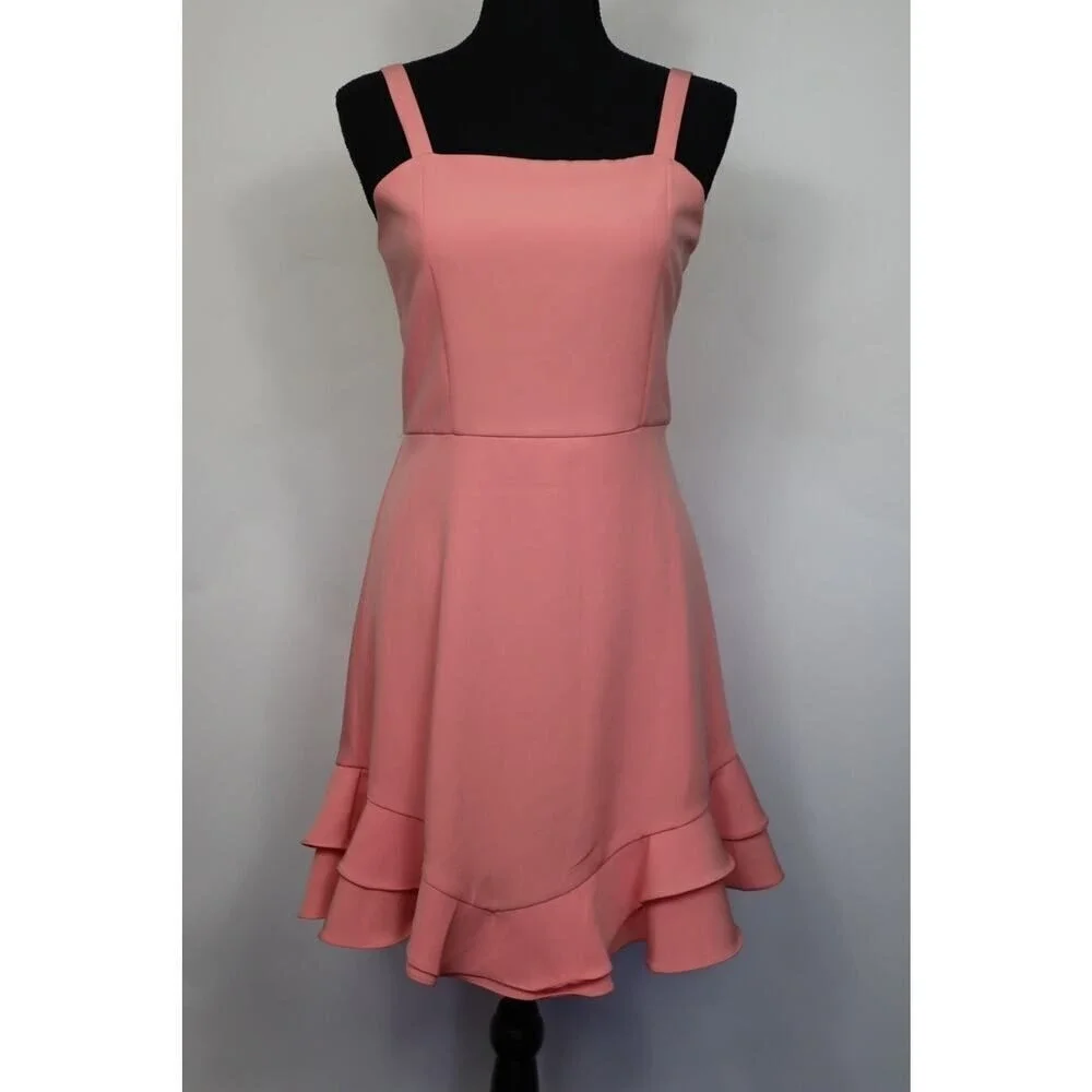 Rare Editions Big Girls Ruffle Hem Skater Dress With Tie Bow Back Size 16‎